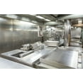 thumbnail image 2 of HOODMART 48” x 120” Metal Wall Panels - High Quality Stainless Steel Sheet with End Caps, Back Splash Guard for Food Trucks, Restaurants, and Trailers, 2 of 8