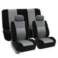 thumbnail image 2 of FH Group Full Interior Set Gray Seat Covers for Auto w/ Black Rubber Floor Mats, 2 of 5