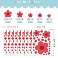 thumbnail image 2 of 9 Sheets Flowers Window Stickers Wall Decals, Peel and Stick Circles Decals Window Clings Graphic Decals Stickers for Bedroom Nursery Playroom Classroom Decors, Coral Pink, 2 of 7
