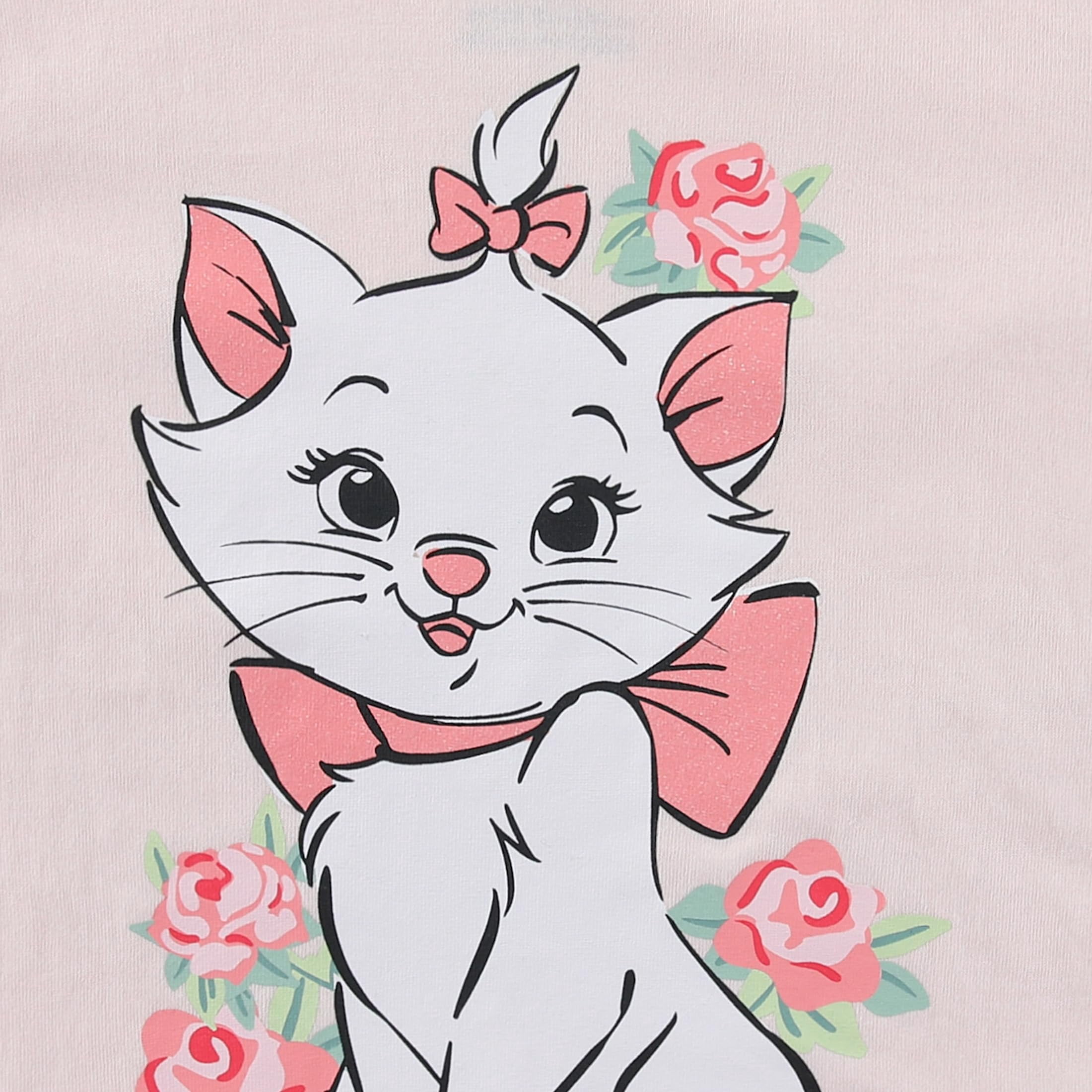 Disney The Aristocats Marie the Cat Short Sleeve T-Shirt and Skort Skirt Set (Girls), 2 Piece Set, Sizes 2T-6X