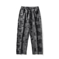 thumbnail image 6 of Blue Black Plaid Jeans Men Retro Casual Wide-leg Jeans Mens Streetwear Loose Hip-hop Straight Denim Trousers Men Vintage Jeans, 6 of 6