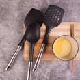 thumbnail image 2 of Juego de cucharas y espátulas de cocina de 7 piezas, espátula de nailon cuadrada - espátula de cocina de nailon cuadrada - nailon, negro, 34,5 cm, 2 of 5