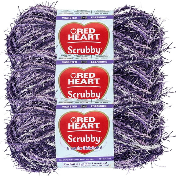 Red Heart Scrubby Yarn-Jelly, Multipack Of 3