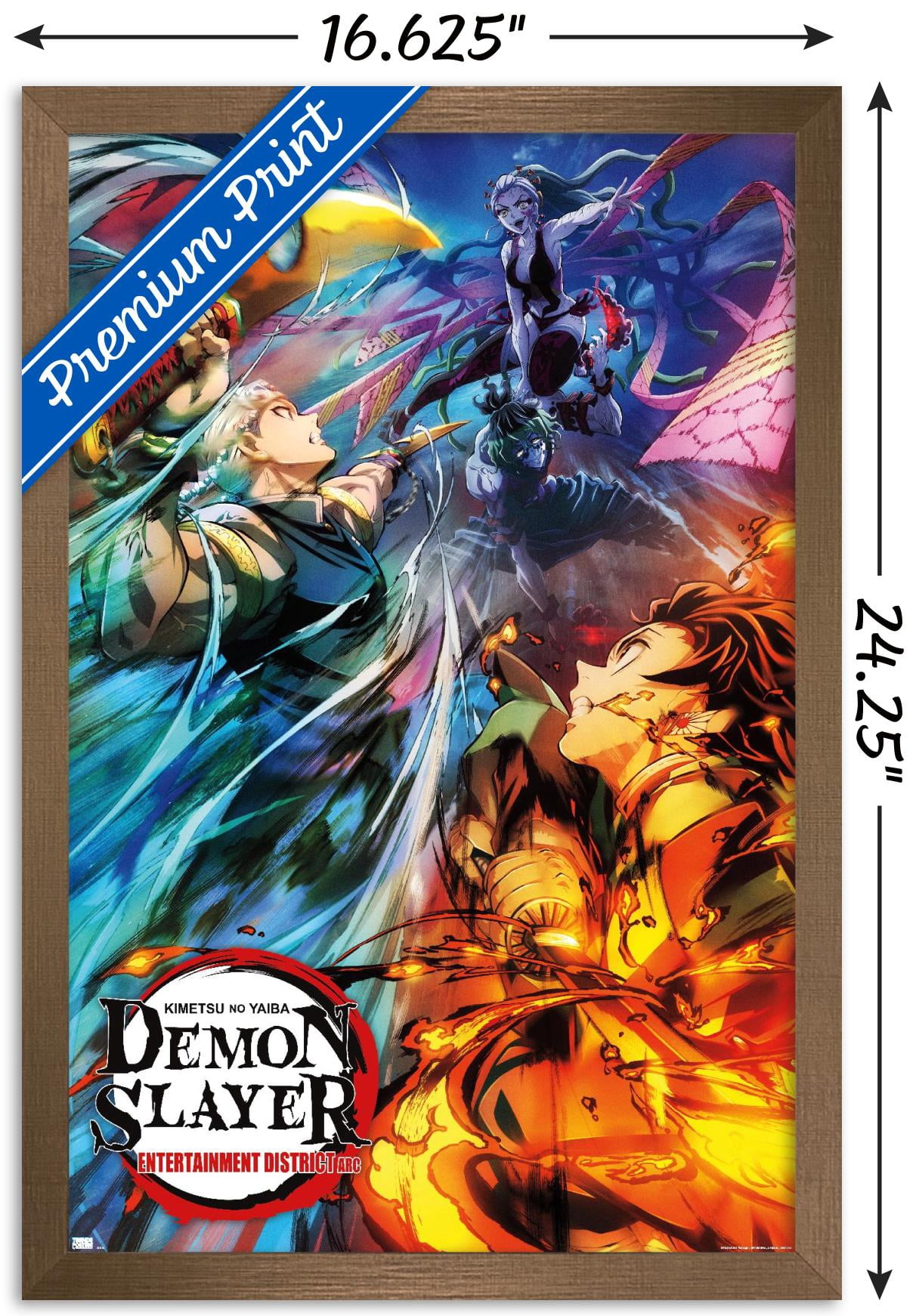 Demon Slayer - Key Visual 2 Wall Poster, 14.725" x 22.375" Framed