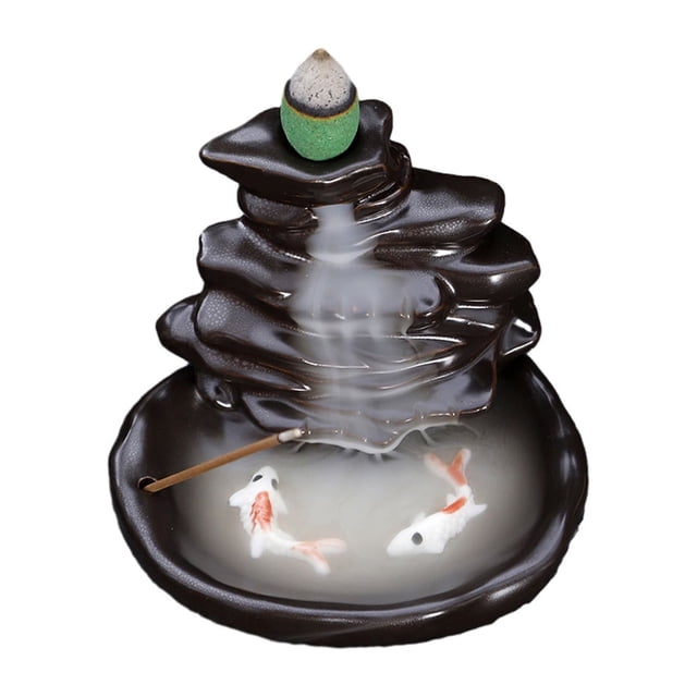 Backflow Incense Cones Fragrant Waterfall, Fragrant Cone Beautiful Scenery Reflux Crazy Metal Fragrant Aromatherapy Decorations Home Yoga Decoration