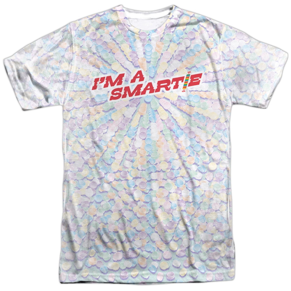 Smarties Colored Sugar Candy Rolls I'm A Smartie Adult Front Print T
