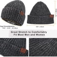 thumbnail image 2 of Womens Winter Knit Warm Hat Beanie+Long Scarf+Touch Screen Gloves Set Skull Caps Neck Scarves for Women Men, 2 of 12