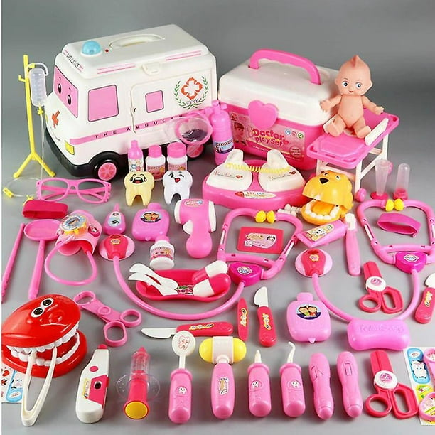 Los niños juegan en casa Doctor Set Juguetes Niñas Juegos de rol Hospital Medical Kit Enfermera Bolsa Juguetes para