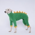 thumbnail image 5 of HQREA Italian Greyhound Whippet Fleece Dinosaur Costume Onesie Turtleneck Outfit Coat, 5 of 6