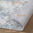 thumbnail image 7 of UERMEI Area Rugs for Living Room 10x12 Washable Rug Vintage Pattern Large Non-Slip Stain Resistant Soft Durable Floor Carpet for Bedroom, Dining Room, Home Office - Blue Gray, 7 of 7