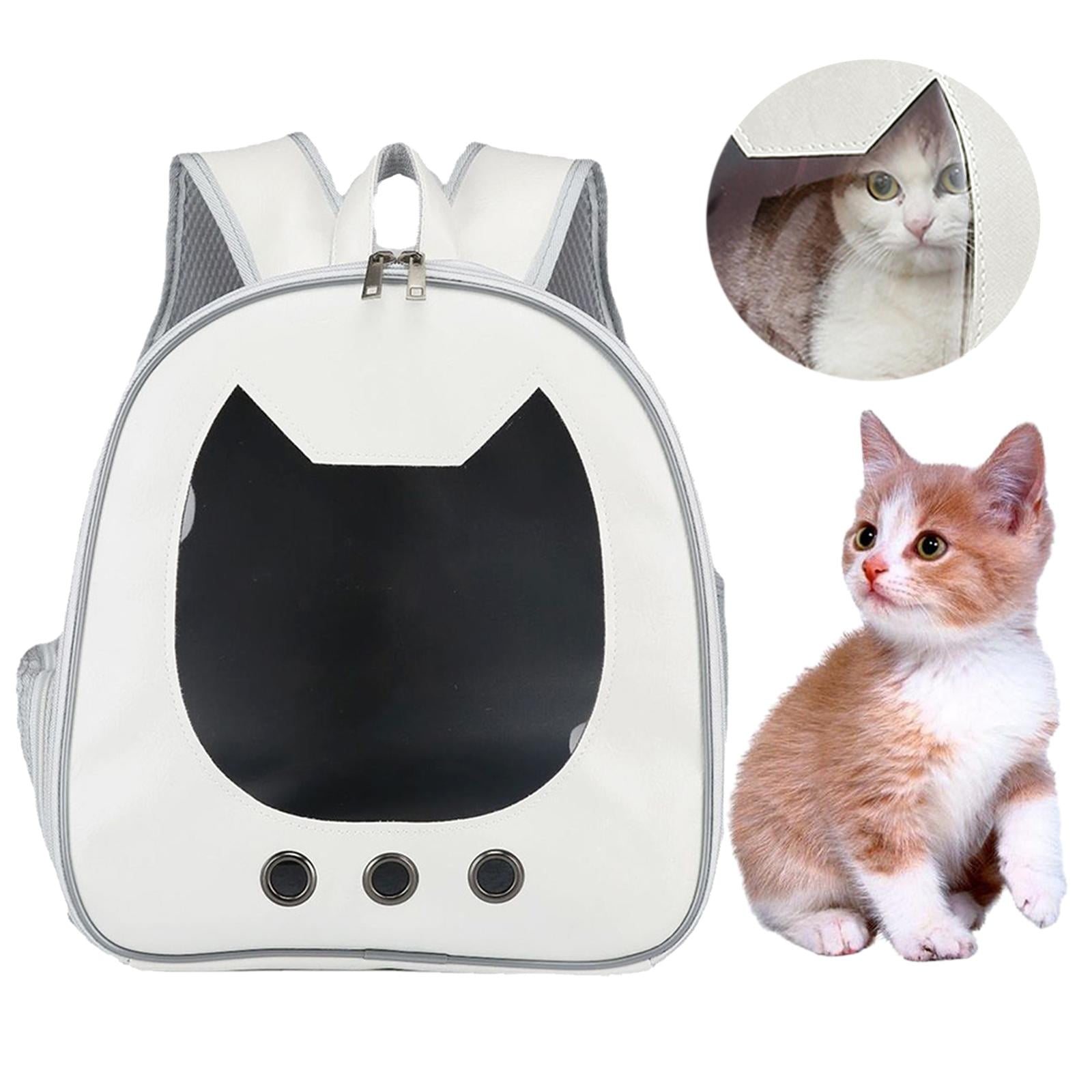Fzaqwen Cat Carrier Backpack Ventilated Large Airline Approved Walking Hiking White