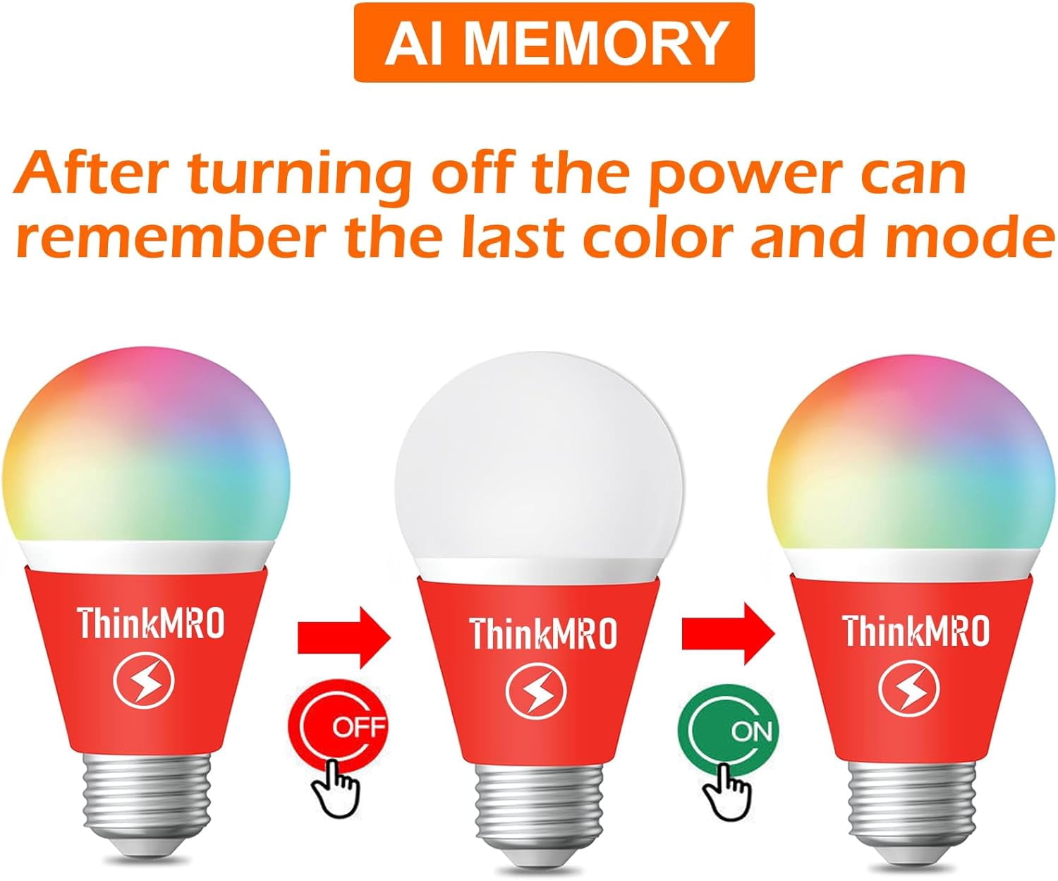 LXYWXS-Color Changing LED Light Bulbs with Remote RGBW Bulb 10W (85W Equivalent),A19 E26/27,Lamp Replace,Warm White,Dimmable Memory Function,Ideal Lighting for Home Decoration,Bar Party (2 Pack)