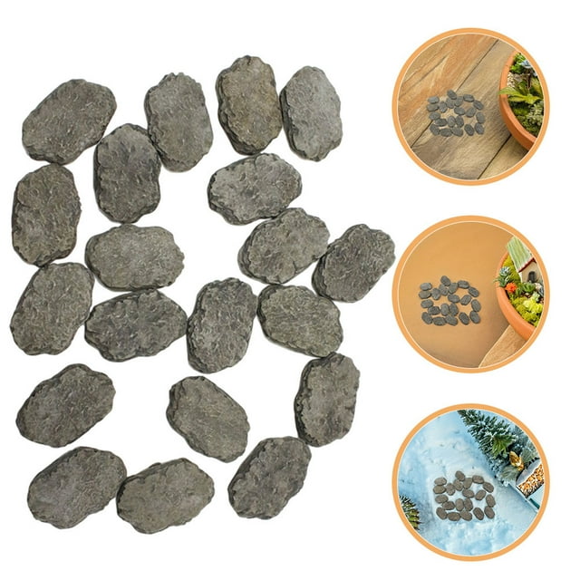 OULII 20 Pcs Pierre de Jardin pour Amateurs avec Design Miniature et Usage Extérieur