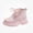 Pink, variant on Viluyesy Girls Boots Lace-Up Chunky Sole Glitter Non-Slip Comfortable Durable Easy On Off Side Zipper Sparkle Shoes Beige Size 8 Toddler