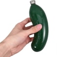 thumbnail image 2 of Stainless Steel Cucumber Shaped Flask Portable Whiskey Bottle Water Bottle Jug For Men And Women For Outdoor Picnics Travel, 2 of 3