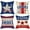 Faith, variant on 4th of July God Bless America Patriotic Decorative Throw Pillow Covers 18 x 18 Set of 4, USA Stripes Stars Land of The Free Outdoor Pillowcase, American Faith Freedom Cushion Case Home Decor