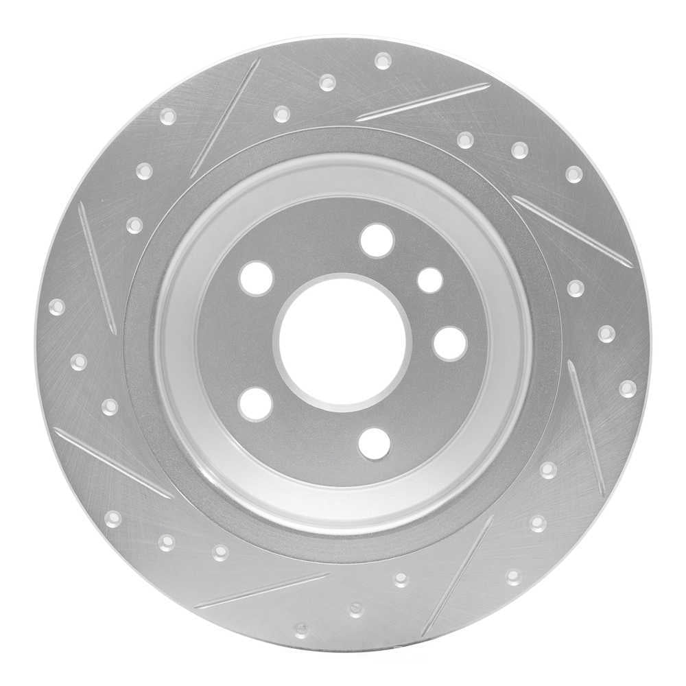 Dynamic Friction Company 631-27035R DFC Brake Rotor - Drilled And Slotted - Silver