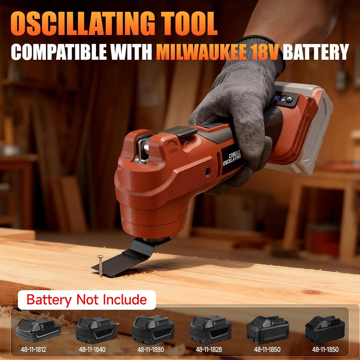 Upgraded Oscillating Multi Tool Compatible with Milwaukee 18V Max Battery, Cordless Oscillating Tool with Brushless Motor 20000 OPM, 7 Gear for Cutting, Sanding, Scraping, Tool Only Visit the CAMXTOO