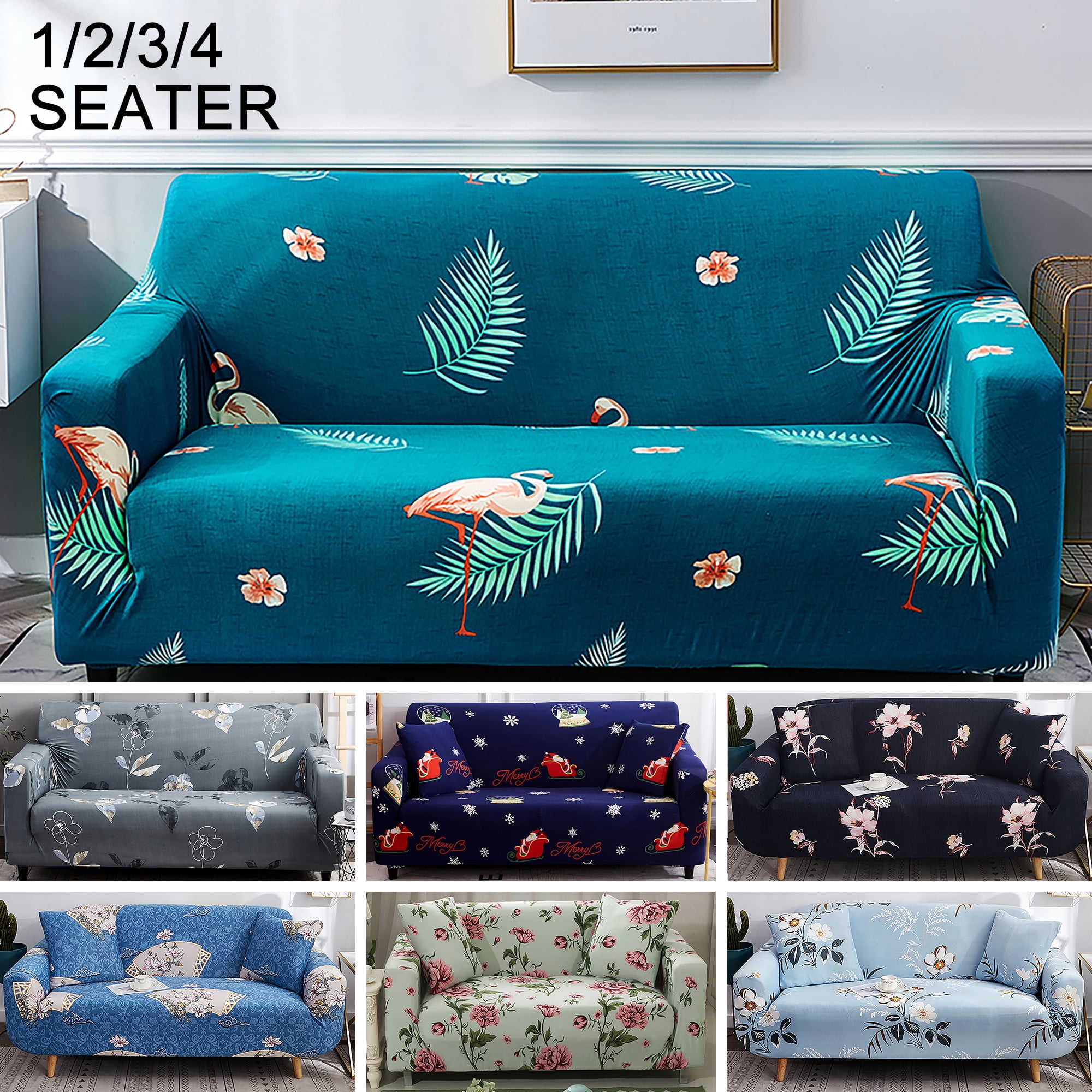 Stretch Fabric Sofa Slipcover 1 2 3 4 seater Sofa Covers , Elastic