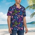 thumbnail image 3 of Honeii Colorful Butterflies Print Men’s Hawaiian Shirt,Classic Button-Down Short Sleeve Shirt, for Beach, Vacation, and Outdoor Activities,Small, 3 of 7