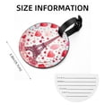 thumbnail image 5 of Eiffel Tower Valentine's Day 2pcs PU Leather Round Bag Tags Suitcase Handbag Tags with Privacy Cover and Name ID Tag for Travel Luggage, Handbags, Backpacks, School Bags, 5 of 6