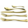 thumbnail image 3 of 20-Piece 18/10 Stainless Steel Gold Flatware Set, Serive for 4, 3 of 14
