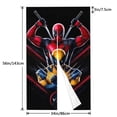 thumbnail image 3 of Cortina de puerta semiopaca de dos piezas con diseño de patchwork de Deadpool y Wolverine, cortinas opacas decorativas para dormitorio, sala de estar, decoración de habitación de niños, 34 x 56, 3 of 7