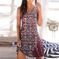 thumbnail image 2 of DTBPRQ Summer Dresses for Women 2024 Casual Sleeveless Crew Neck Tshirt Beach Dress Flowy Tank Sundresses on Clearance, 2 of 5