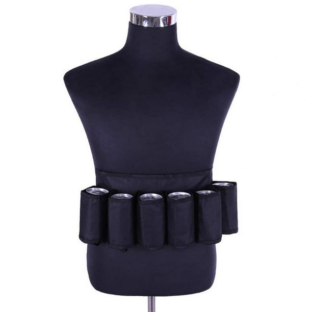 New Portable 6 Pack Beer Wine Bottle Beverage Soda Can Holster Drink Waist Bag Party Holder Belt Walmart