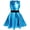 Blue, variant on Girl Shiny Metallic Dress Toddler Holographic Skater Dress Metallic Music Festivals Birthday 80s Sparkly Outfits Kids Alien Halloween 90s Prom Swing Skater Dress 9-10 Years Silver