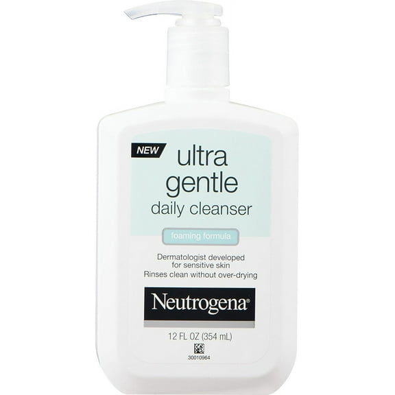 3 Pack Neutrogena Ultra Gentle Daily Cleanser Foaming Formula 12 Ounce