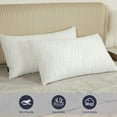thumbnail image 6 of Adjustable Bed Pillows for Sleeping, Shredded Memory Foam Pillows with 200g Extra Filling, Breathable Back Stomach and Side Sleeper Pillow with Washable Pillowcase-King Size (20"x 36"), 6 of 6