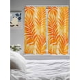 thumbnail image 3 of Bedroom Curtains 63 Inches length, Botanical Orange Yellow Window Treatment Curtain Drapes, Modernism Tropical Palm Leaf Rod Pocket Curtain Panels for Living Room Kitchen, 42"x63", 2 Panels, 3 of 7