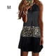 thumbnail image 5 of Vestido informal Minnieouse bohemio estampado sin mangas negro para mujer, 5 of 6