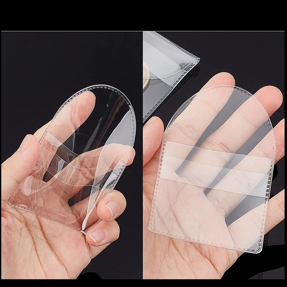 TRIANU 150Pcs Single Pocket Coin Sleeves Currency Bill Holders Clear Individual Sleeves Holders Coin Holder Currency Bills Protector Plastic Coin Pouch, 2.2 inch