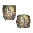 thumbnail image 2 of FKELYI Office Chair Slipcover Vintage Floral Horse Print Computer Chair Protective Cover Removable Stretch Fabric Armchair Covers for Home Office Decor, Pack of 2, 2 of 7