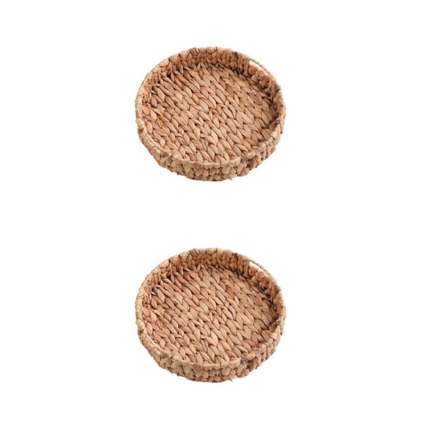 Naiovety Bandeja de almacenamiento de pan de diseño de tejido para el hogar, organizador de juguetes remotos de frutas y verduras para 28x6cm 2Conjunto