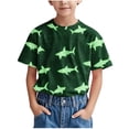 thumbnail image 1 of COM1950s Robe à Manches Courtes, Chemise Tendance pour Enfant T-Shirt Imprimé Col Rond Confortable Ample T-Shirt Blouse à Manches Courtes Hauts Décontractés, 1 of 9