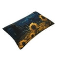 thumbnail image 2 of Fotbe Oil Starry Sky Sunflower Pillow Cases - Envelope Closure - Luxury, Extra Soft, Cooling Pillow Covers - Wrinkle, Fade, Stain Resistant-20"x30", 2 of 8