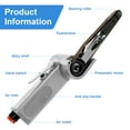 thumbnail image 4 of Mini Air Belt Sander with 5 Belts Mini Handheld Angle Grinder Industrial Pneumatic Tool Handheld Mini Belt Sander for Wood Metal Sanding Grinding Silver, 4 of 10