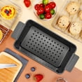 thumbnail image 4 of 12 Inch Chicago Metallic Professional Healthy Meatloaf Pan Non-Stick Barbecue Tray Rectangular Loaf Pan with Insert Rack, 4 of 5