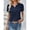 Navy, variant on Only Moment Women's Short Sleeve Tops Short Sleeve V Neck Lelis Fabric Button Down Casual Blouses V Neck Outfits Summer Spring Clothes 2026 Blouses for Women Trendy Navy,S