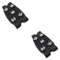 thumbnail image 3 of Tacos de tracción para hielo, clavos de nieve, agarres para mujeres y hombres, agarre para hielo con 5 aceros para caminar, equipo de campamento al negro, 3 of 8