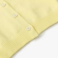 thumbnail image 7 of HCNTES Little Girls Cardigan Knitted Button-Down Long Sleeve Crewneck Sweater Cardigan Kids Winter Jacket(3-4 Years,G14-Yellow), 7 of 7