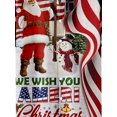 thumbnail image 5 of American Flag & Santa & Snowman Pattern Men's Summer Short Sleeve Lapel Shirt, Christmas Themed Men's Top, 5 of 5