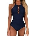 thumbnail image 2 of Bañador de una pieza para mujer, cómodo, liso, con almohadilla en el pecho, sin aros, Bikini OAVQHLG3B Store  lin121212, 2 of 4