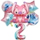 thumbnail image 5 of Juego de 6 globos de aluminio de Disney Lilo & Stitch con forma de ángel rosa para decoración de fiestas de cumpleaños de niños y niñas, suministros para baby shower, globos de aire, 5 of 5