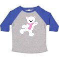 thumbnail image 3 of Inktastic Polar Bear, White Bear, Ice Skating Bear, Scarf Boys or Girls Toddler T-Shirt, 3 of 5