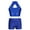 Royal Blue, variant on Haitryli Girls Ballet Dance Outfits Sequins Crop Top with Shorts 2Pcs Gymnastics Leotard Performance Costume Black 14