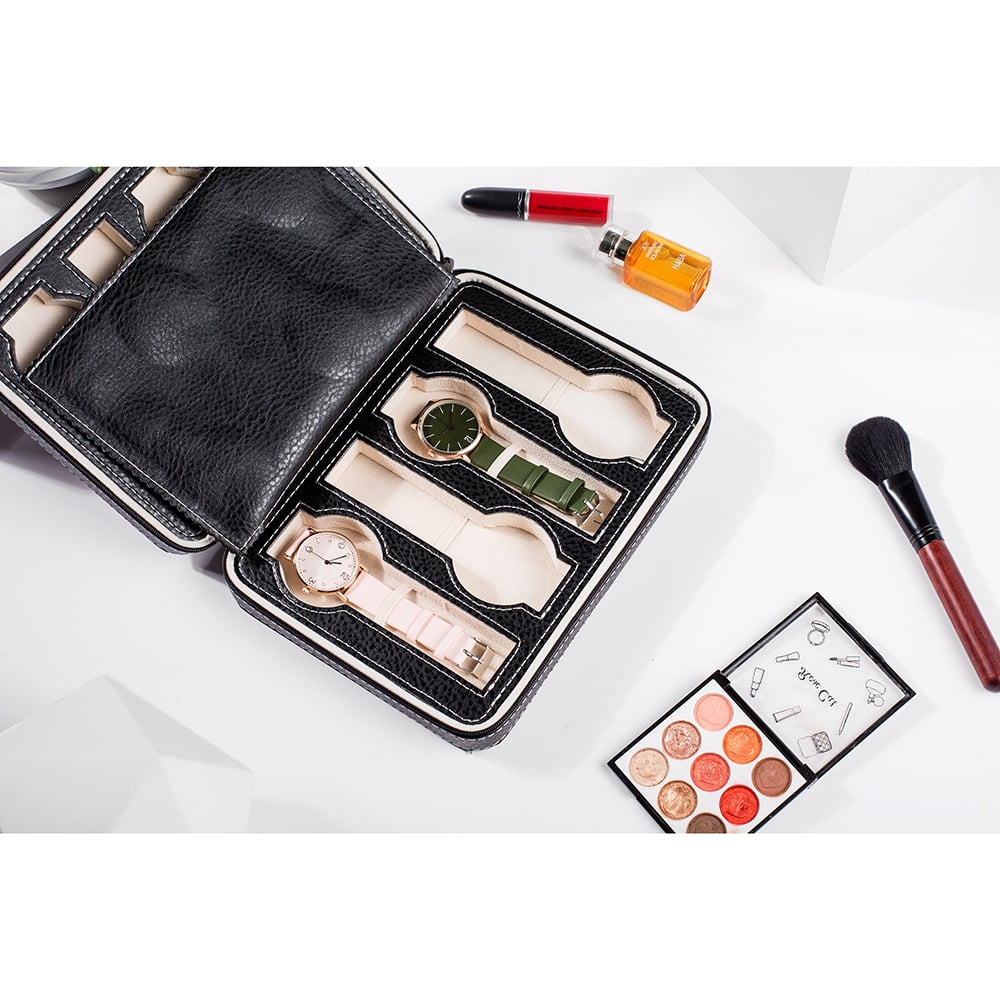 Kepooman Watch Box, 8-Slot PU Leather Case Organizer for Storage and Display Kepooman Watch Box, 8-Slot PU Leather Case Organizer for Storage and Display